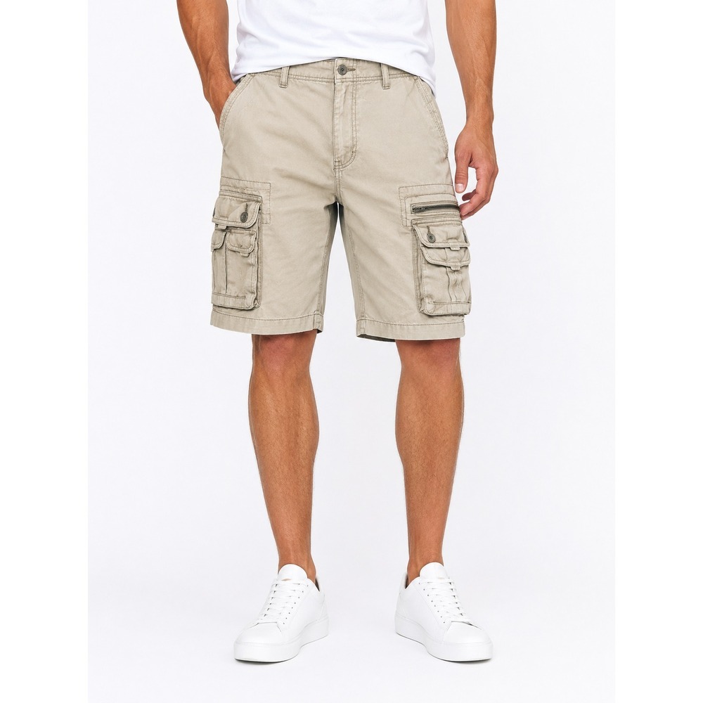 Mens Iron Co Cargo‎ Shorts Size 38 Khaki Utility Tactical Y2K Beige Gray